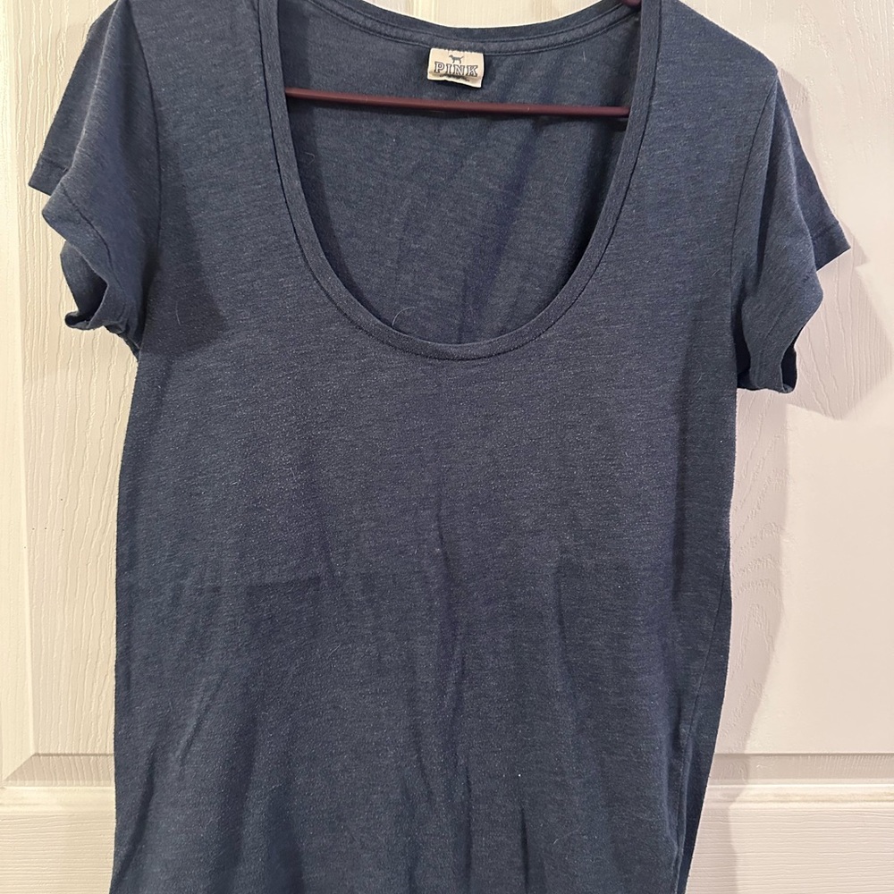 VINTAGE PINK Victoria's Secret Navy Short Sleeve Tee Y2K